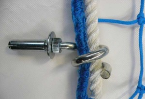 Tassello a ricciolo per fissaggio reti